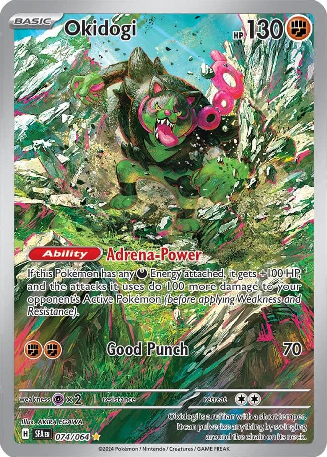 Okidogi Shrouded Fable 74 Pokémon card