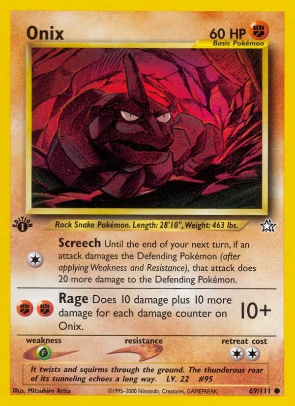 Onix [1st Edition] Neo Genesis 69 Pokémon card