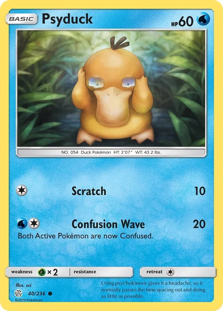 Psyduck [Reverse Holo] Cosmic Eclipse 40 Pokémon card