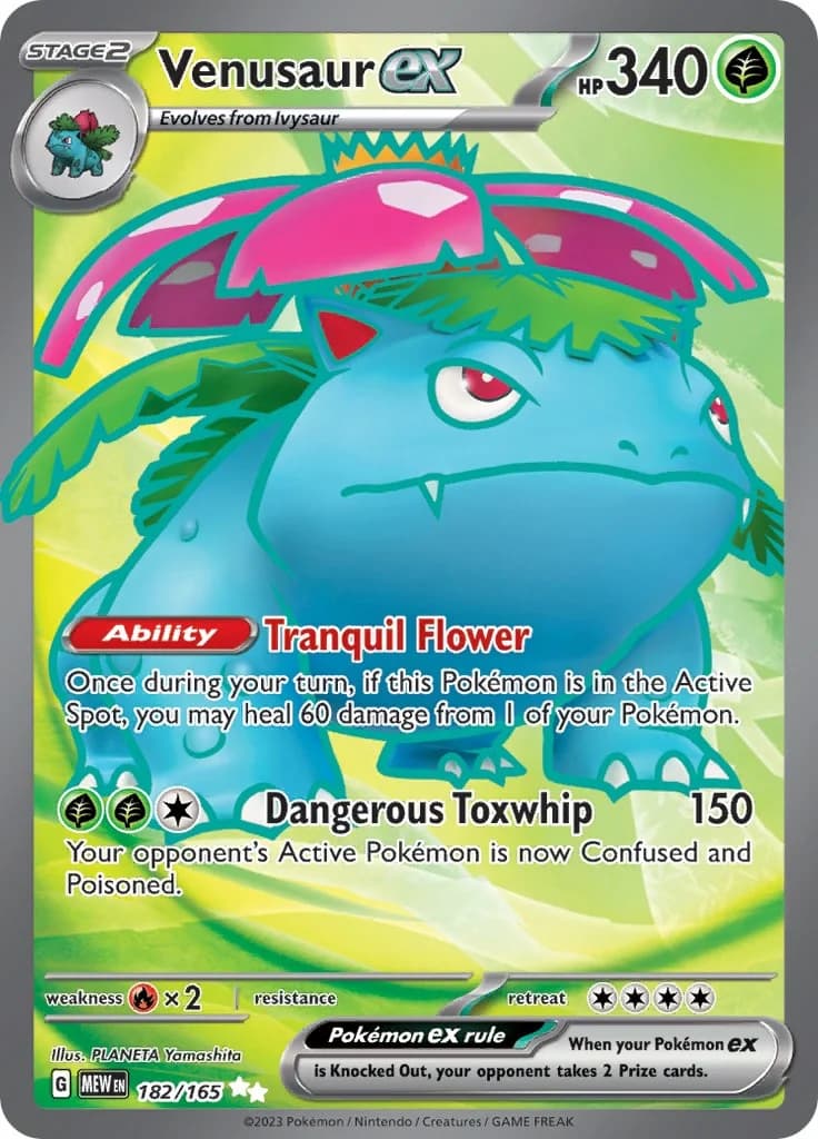 Venusaur ex Scarlet & Violet 151 182 Pokémon card