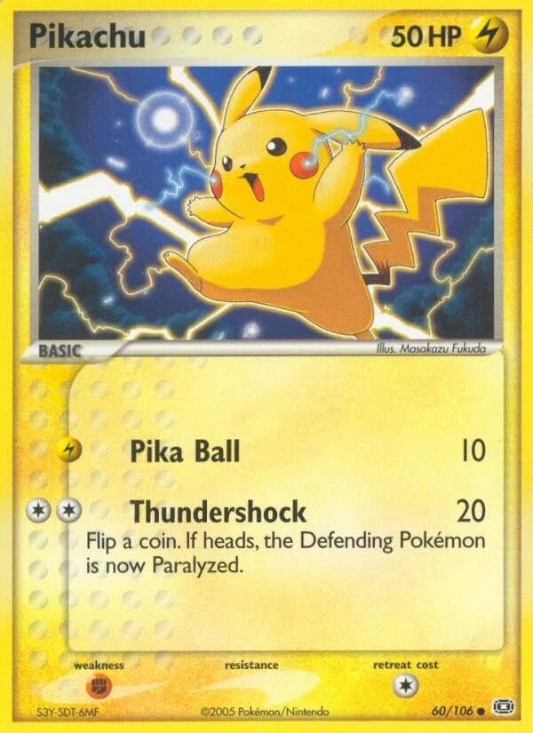 Pikachu Emerald 60 Pokémon card