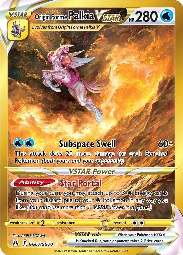 Origin Forme Palkia VSTAR Crown Zenith GG67 Pokémon card