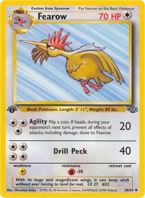 Fearow [1st Edition] Jungle 36 Pokémon card