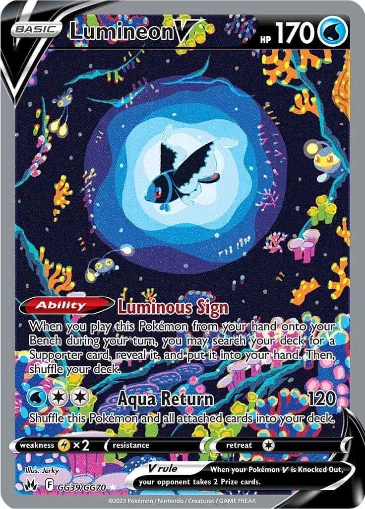Lumineon V Crown Zenith GG39 Pokémon card