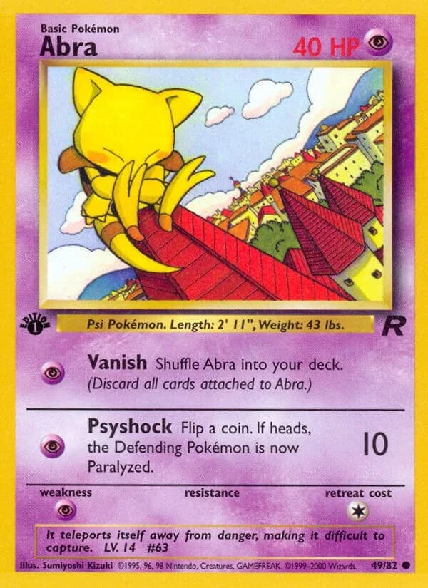 Abra [1st Edition] Team Rocket 49 Pokémon card