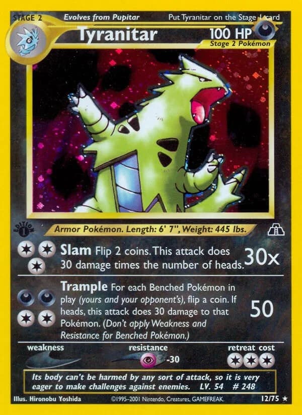 Tyranitar [1st Edition] Neo Discovery 12 Pokémon card