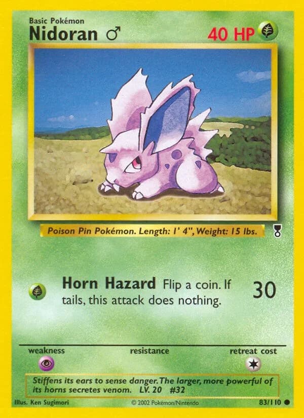 Nidoran [Reverse Holo] Legendary Collection 83 Pokémon card