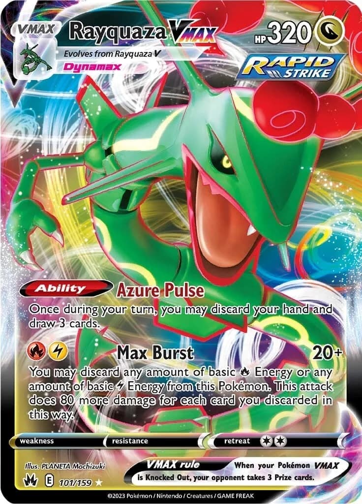 Rayquaza VMAX Crown Zenith 101 Pokémon card