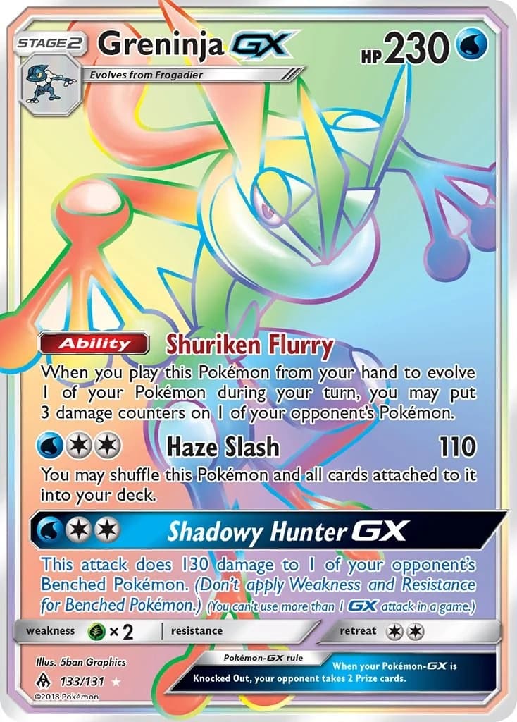 Greninja-GX Forbidden Light 133 Pokémon card