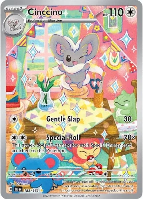 Cinccino Temporal Forces 183 Pokémon card