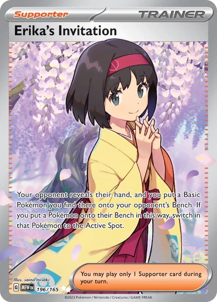 Erika's Invitation Scarlet & Violet 151 196 Pokémon card