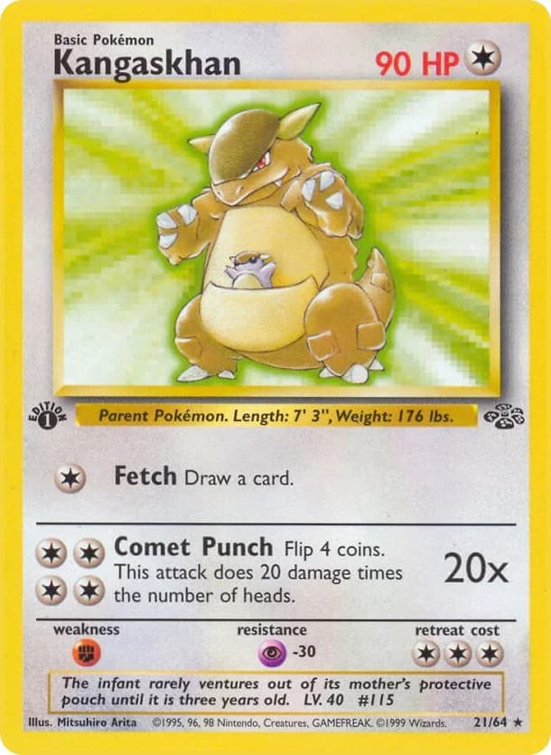 Kangaskhan [1st Edition] Jungle 21 Pokémon card
