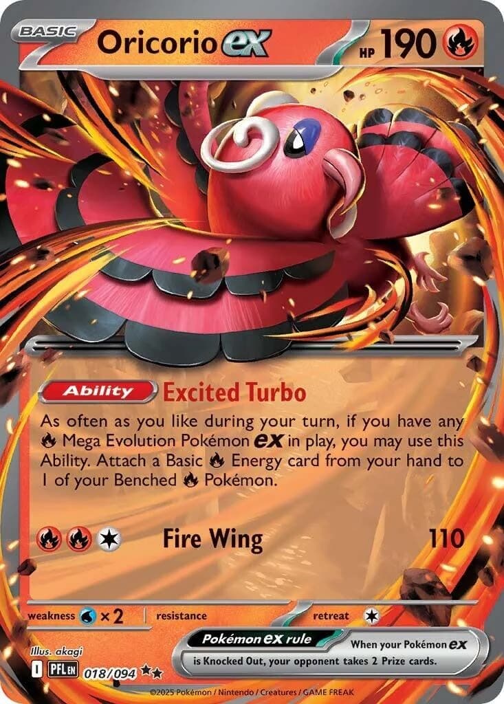 Oricorio ex Phantasmal Flames 18 Pokémon card