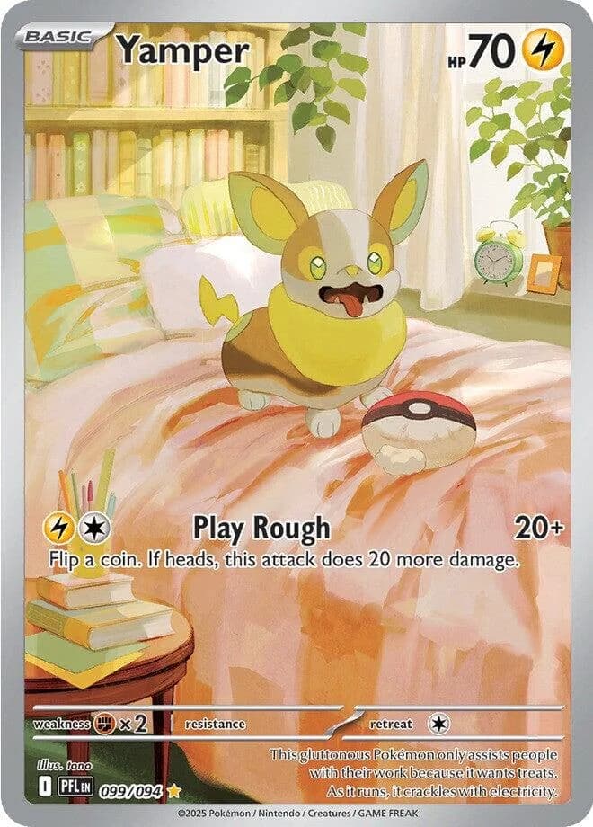 Yamper Phantasmal Flames 99 Pokémon card