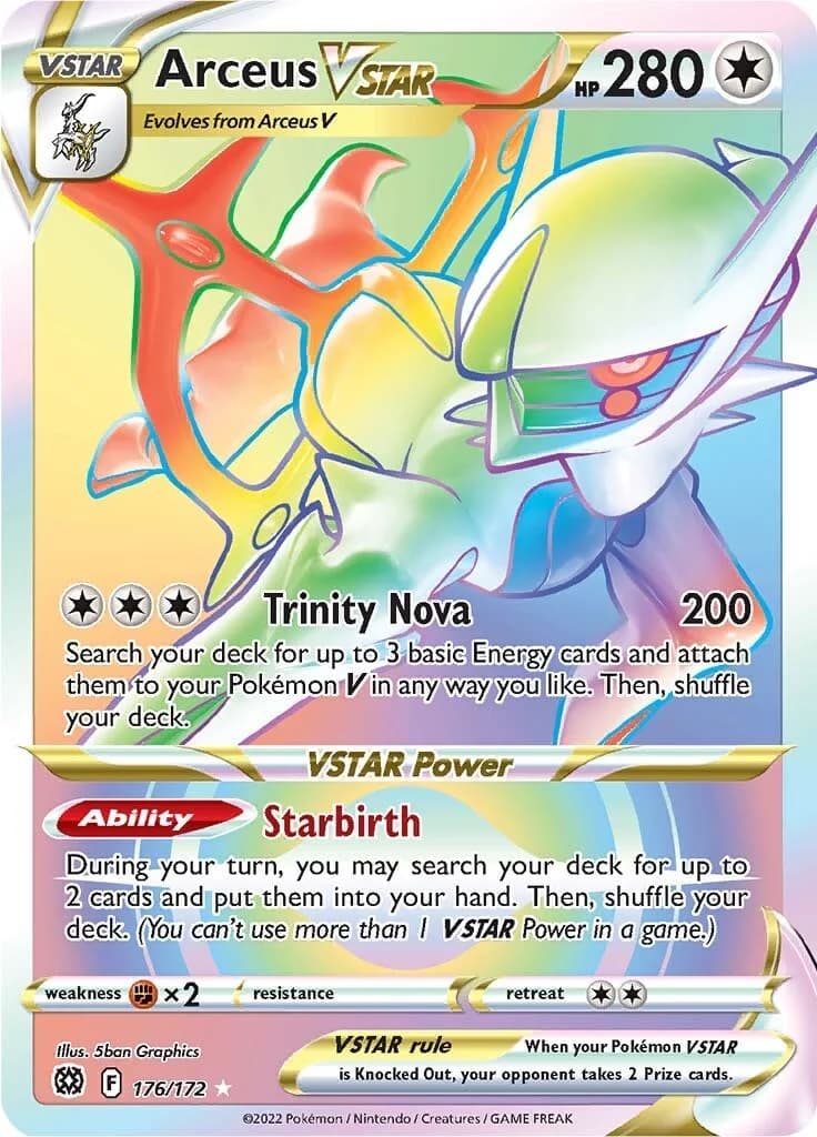 Arceus VSTAR Brilliant Stars 176 Pokémon card