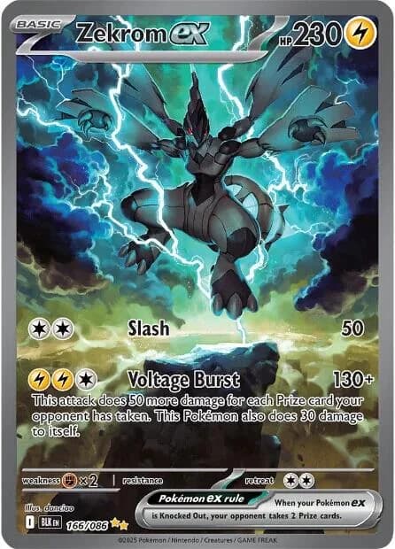 Zekrom ex Black Bolt 166 Pokémon card