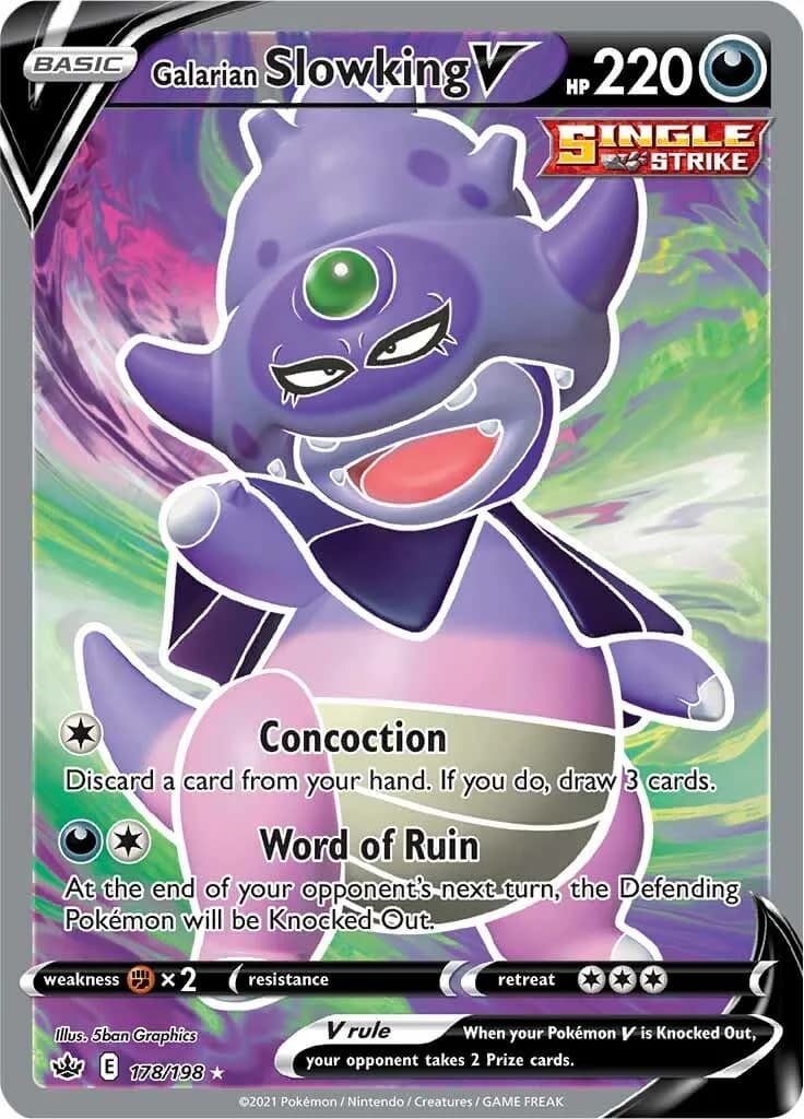 Galarian Slowking V Chilling Reign 178 Pokémon card