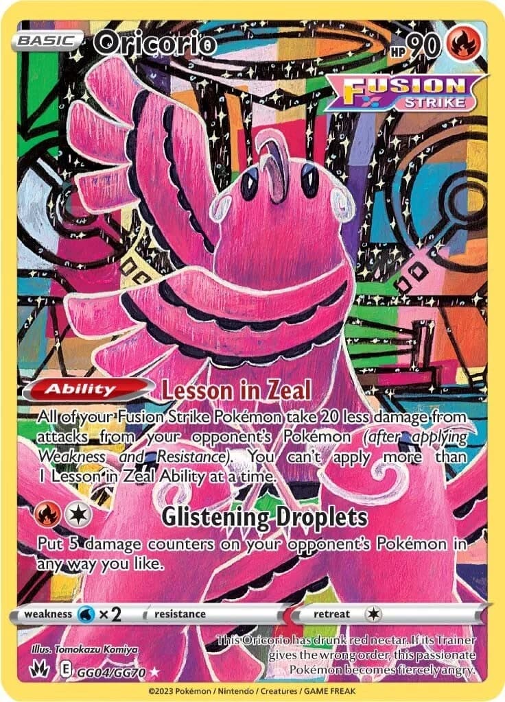Oricorio Crown Zenith GG04 Pokémon card