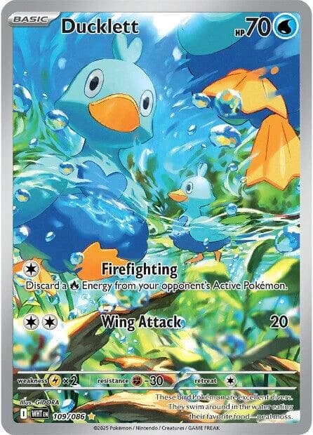 Ducklett White Flare 109 Pokémon card
