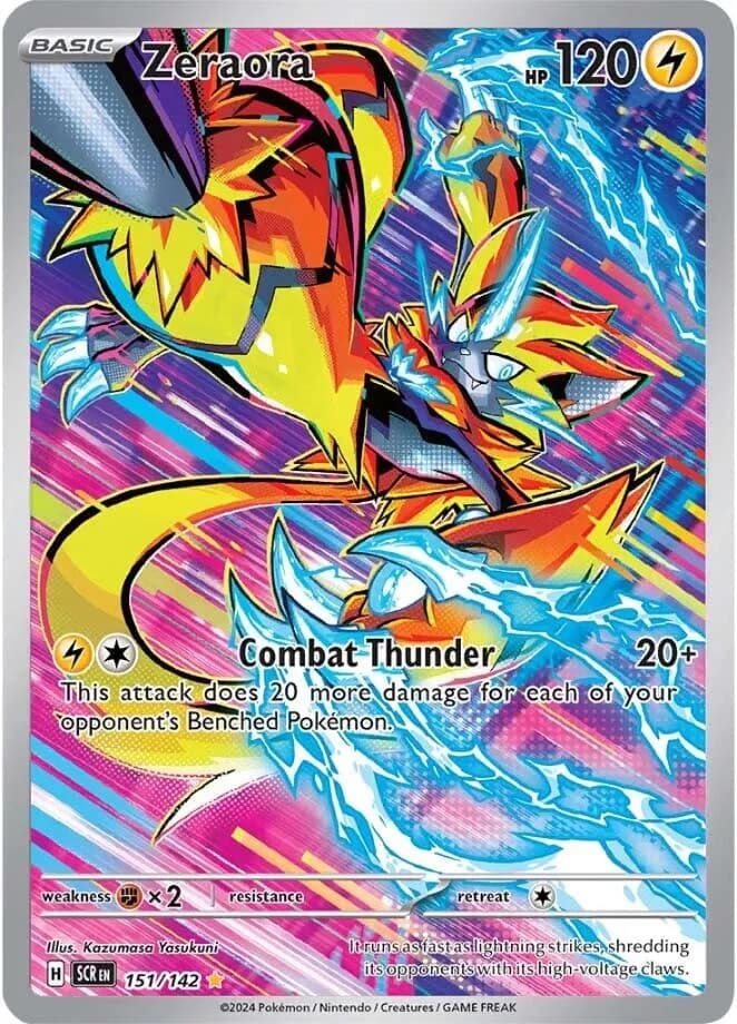 Zeraora Stellar Crown 151 Pokémon card