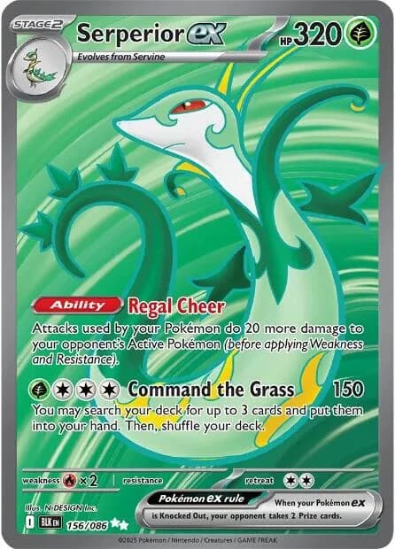 Serperior ex Black Bolt 156 Pokémon card