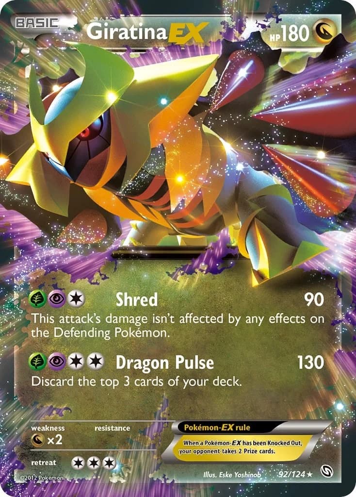 Giratina EX Dragons Exalted 92 Pokémon card