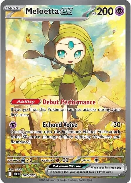 Meloetta ex Black Bolt 167 Pokémon card
