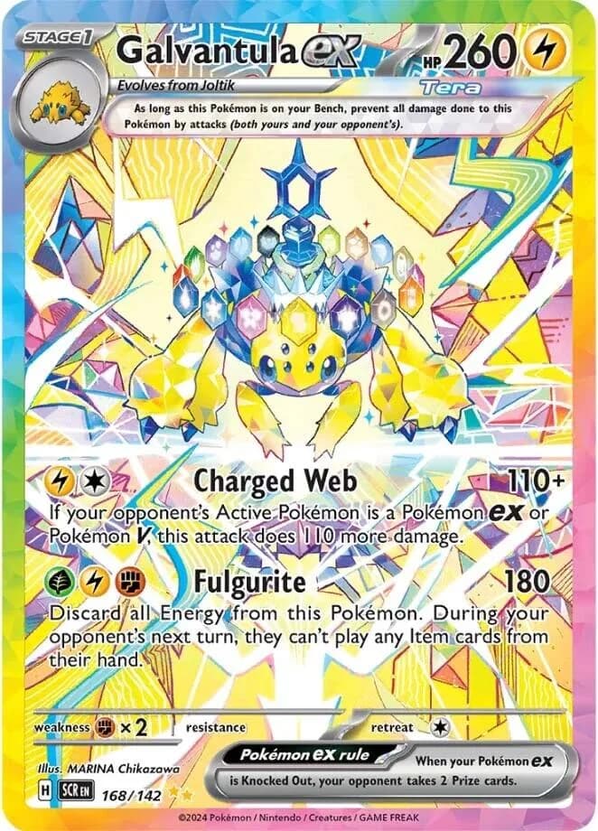 Galvantula ex Stellar Crown 168 Pokémon card