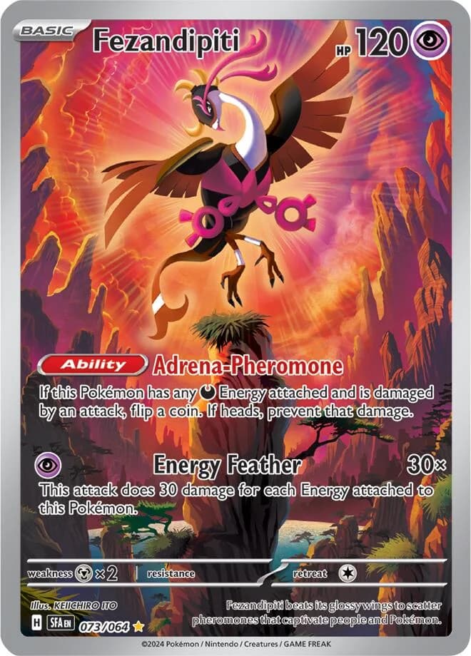 Fezandipiti Shrouded Fable 73 Pokémon card