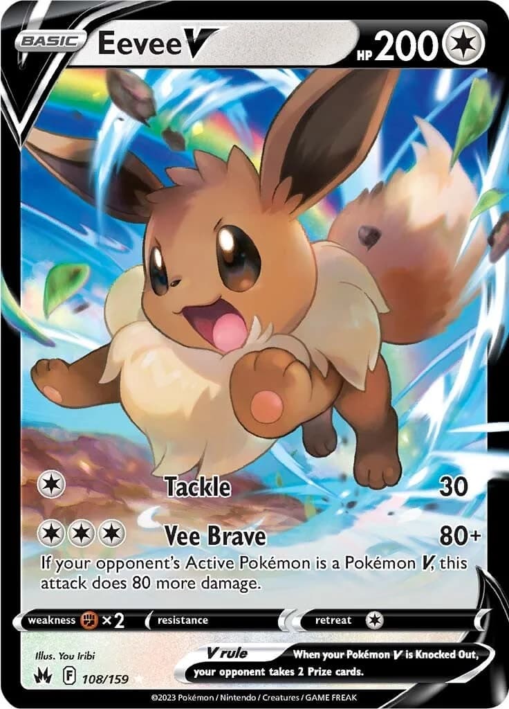 Eevee V Crown Zenith 108 Pokémon card