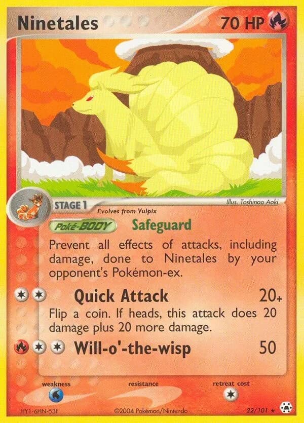 Ninetales Hidden Legends 22 Pokémon card