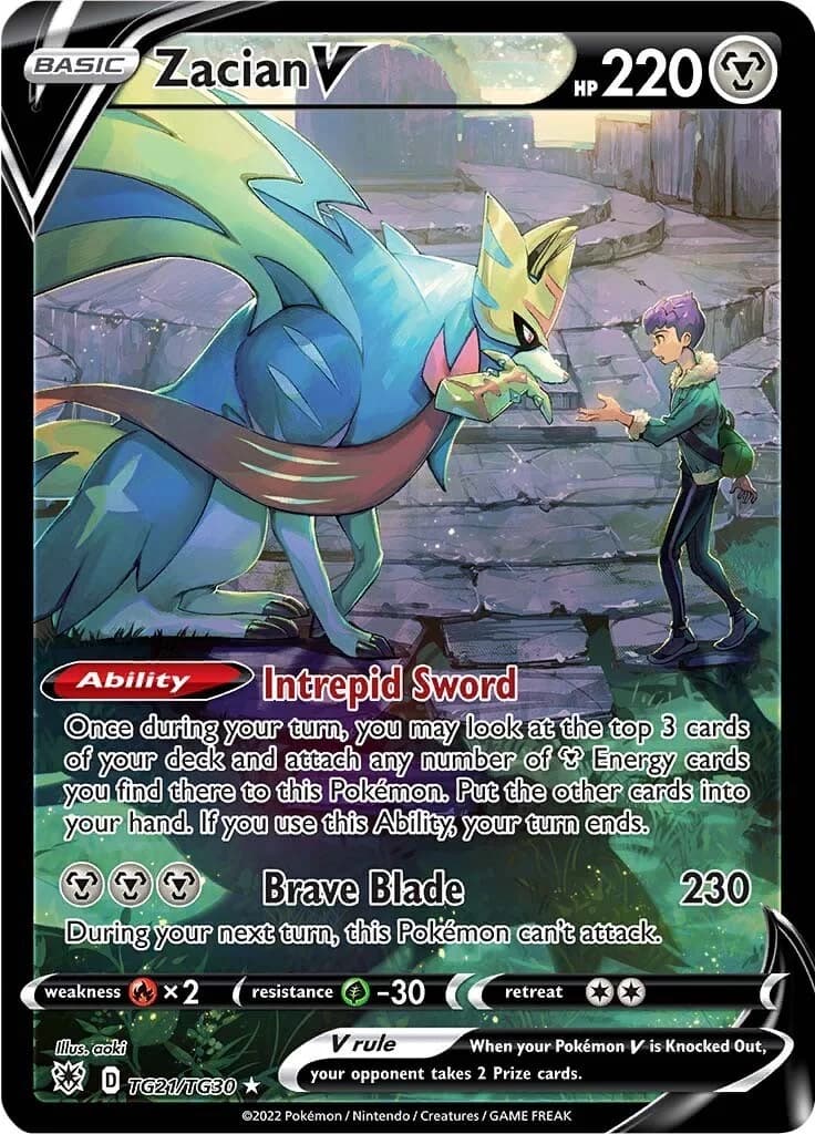 Zacian V Astral Radiance TG21 Pokémon card
