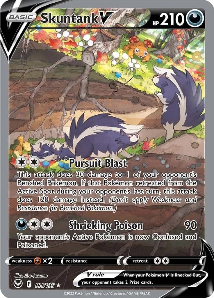 Skuntank V Silver Tempest 181 Pokémon card