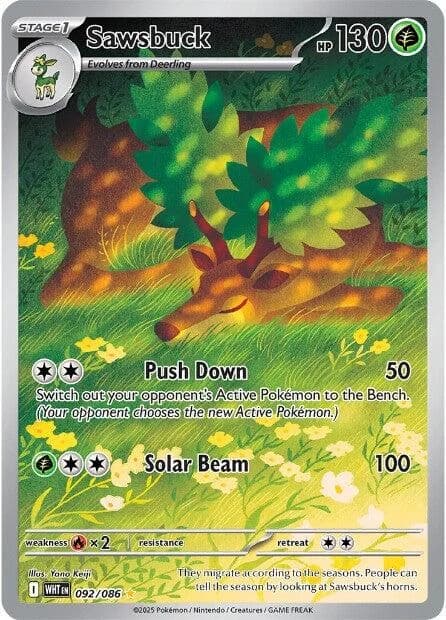 Sawsbuck White Flare 92 Pokémon card