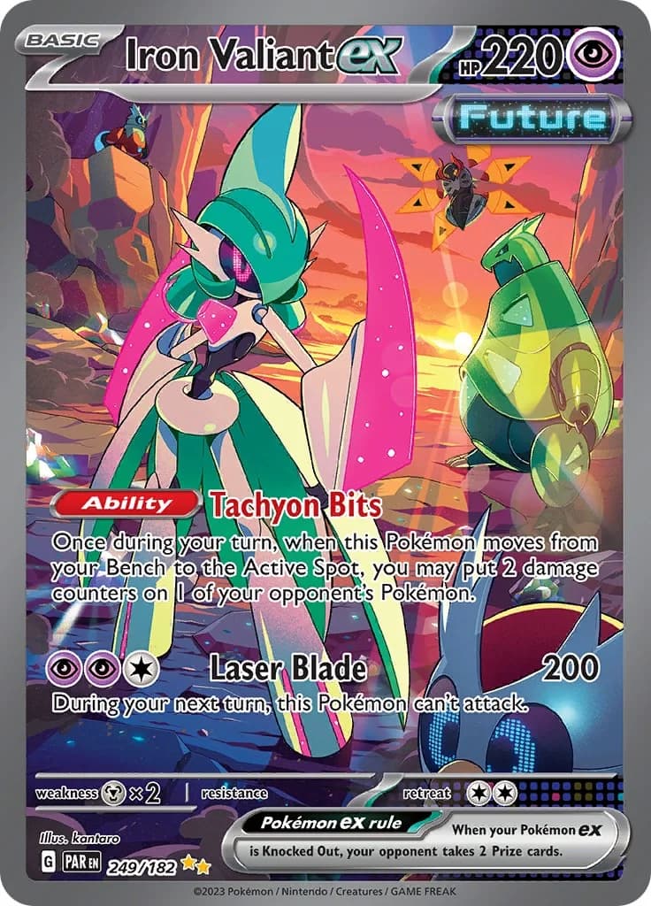 Iron Valiant ex Paradox Rift 249 Pokémon card