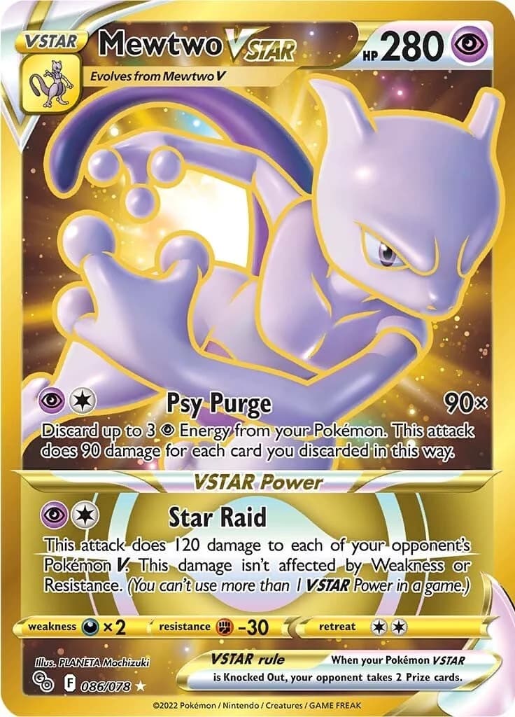 Mewtwo VSTAR Go 86 Pokémon card