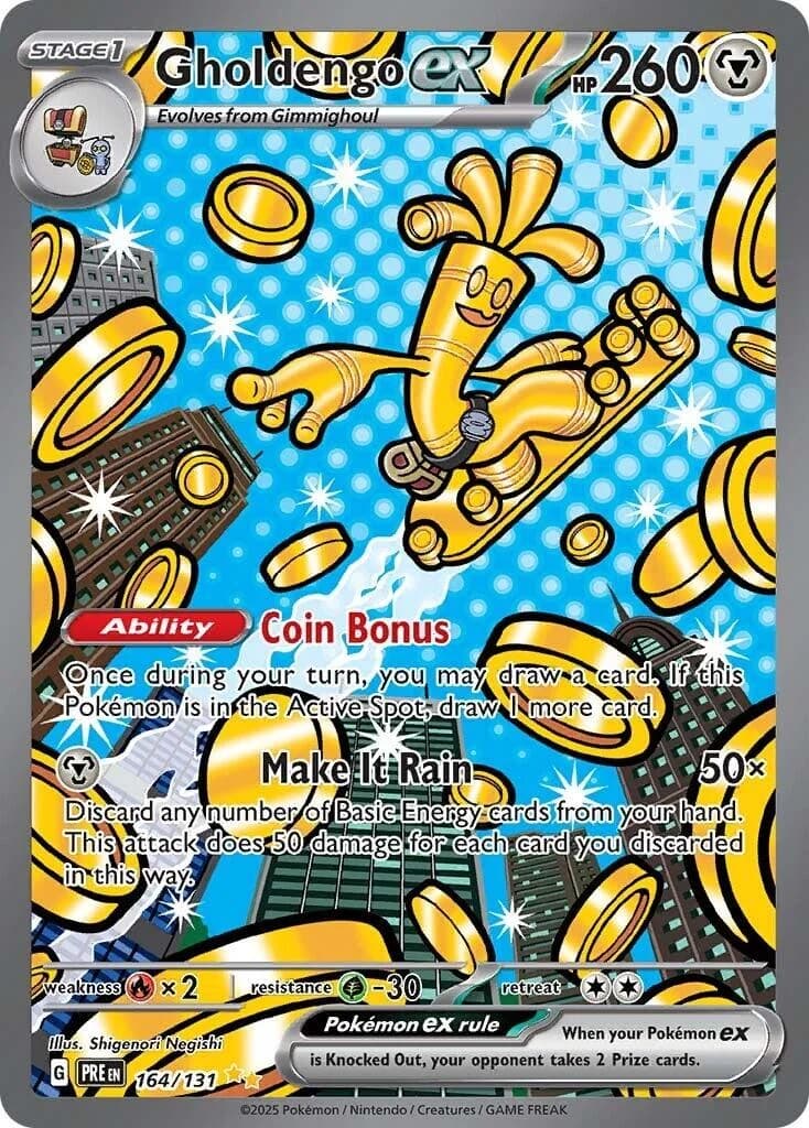 Gholdengo ex Prismatic Evolutions 164 Pokémon card