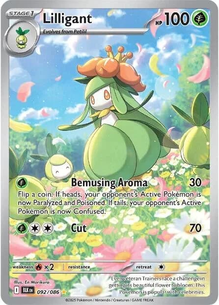 Lilligant Black Bolt 92 Pokémon card