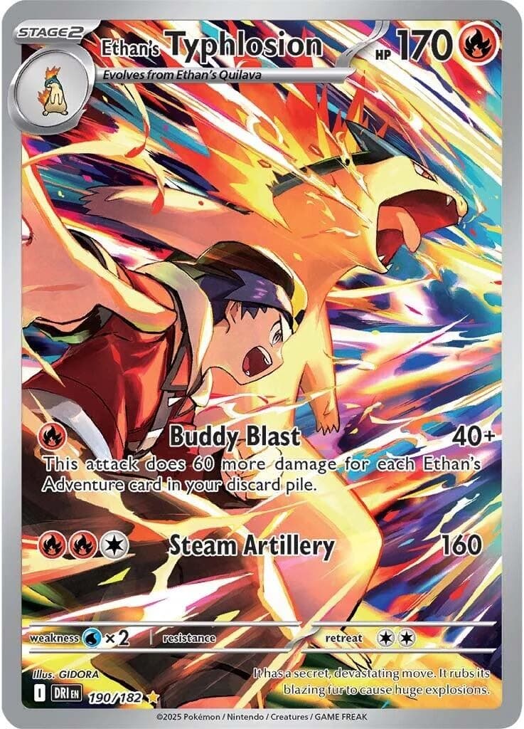Ethan's Typhlosion Destined Rivals 190 Pokémon card