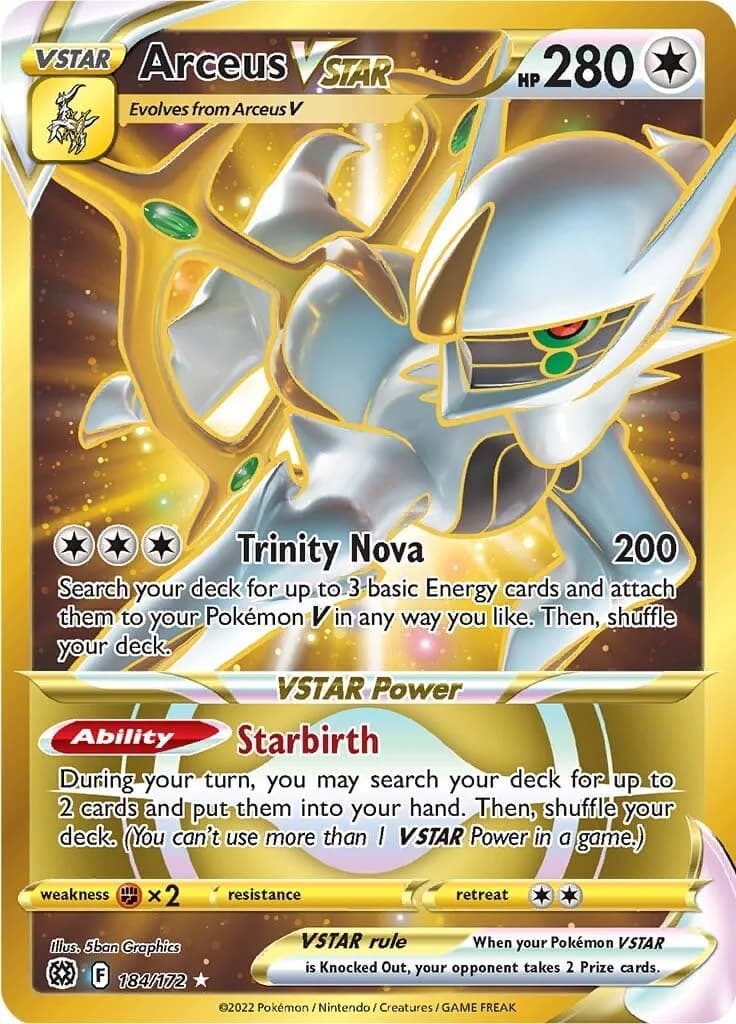 Arceus VSTAR Brilliant Stars 184 Pokémon card