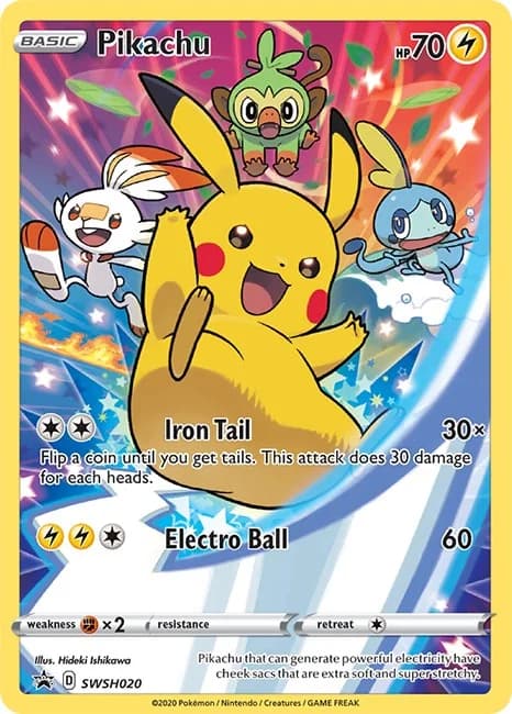 Pikachu Promo SWSH020 Pokémon card