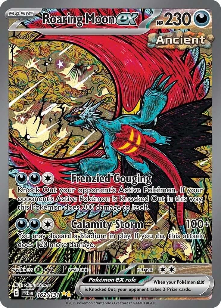 Roaring Moon ex Prismatic Evolutions 162 Pokémon card
