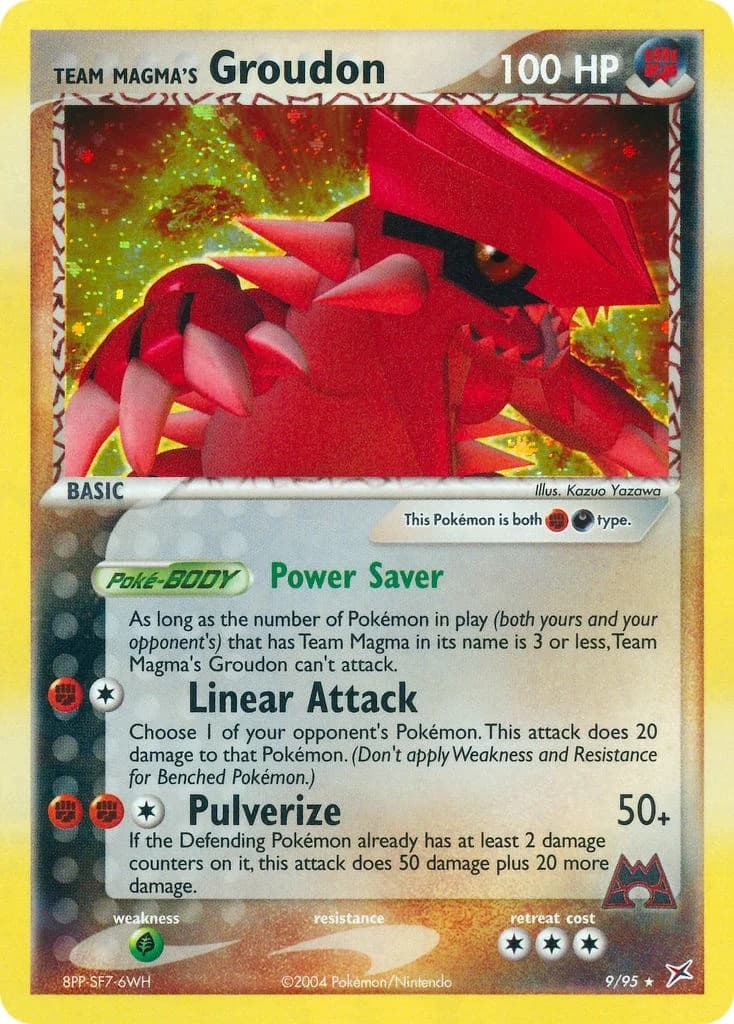 Groudon Team Magma & Team Aqua 9 Pokémon card