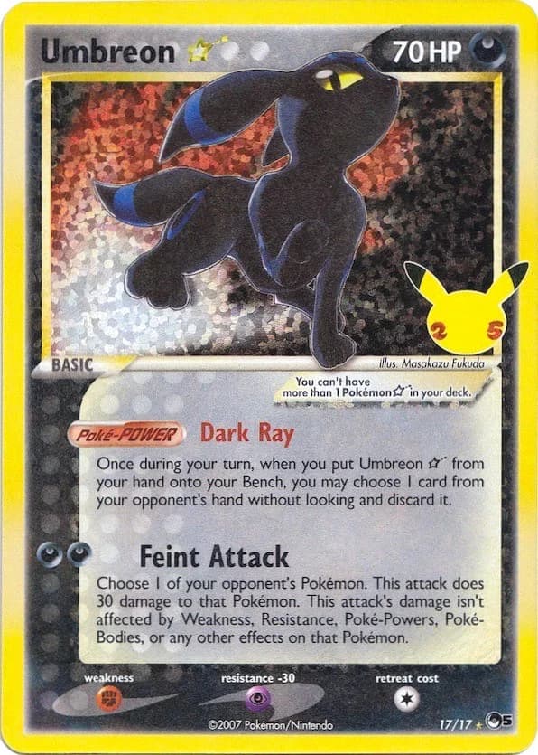Umbreon Celebrations 17 Pokémon card