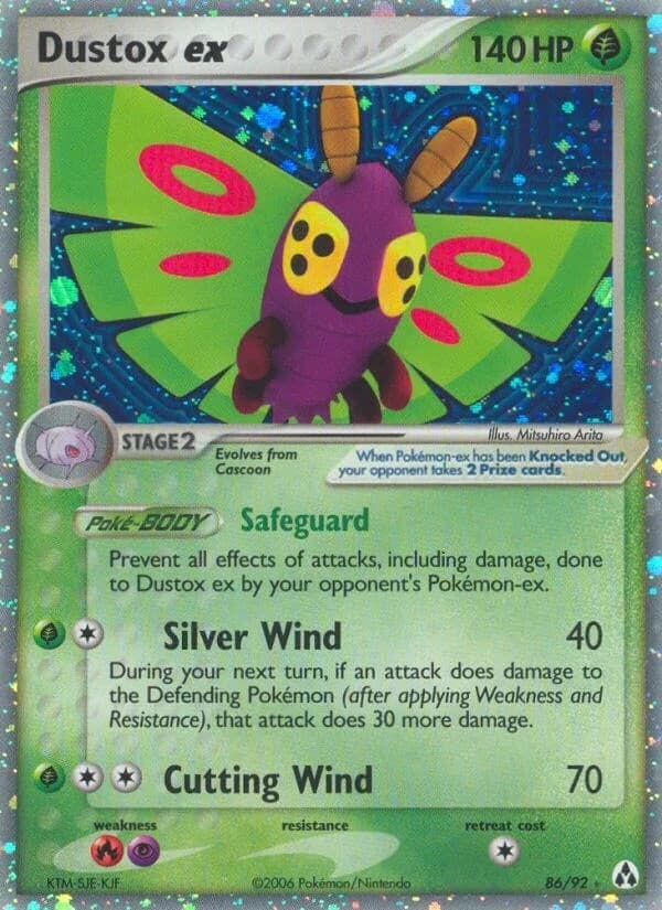 Dustox EX Legend Maker 86 Pokémon card