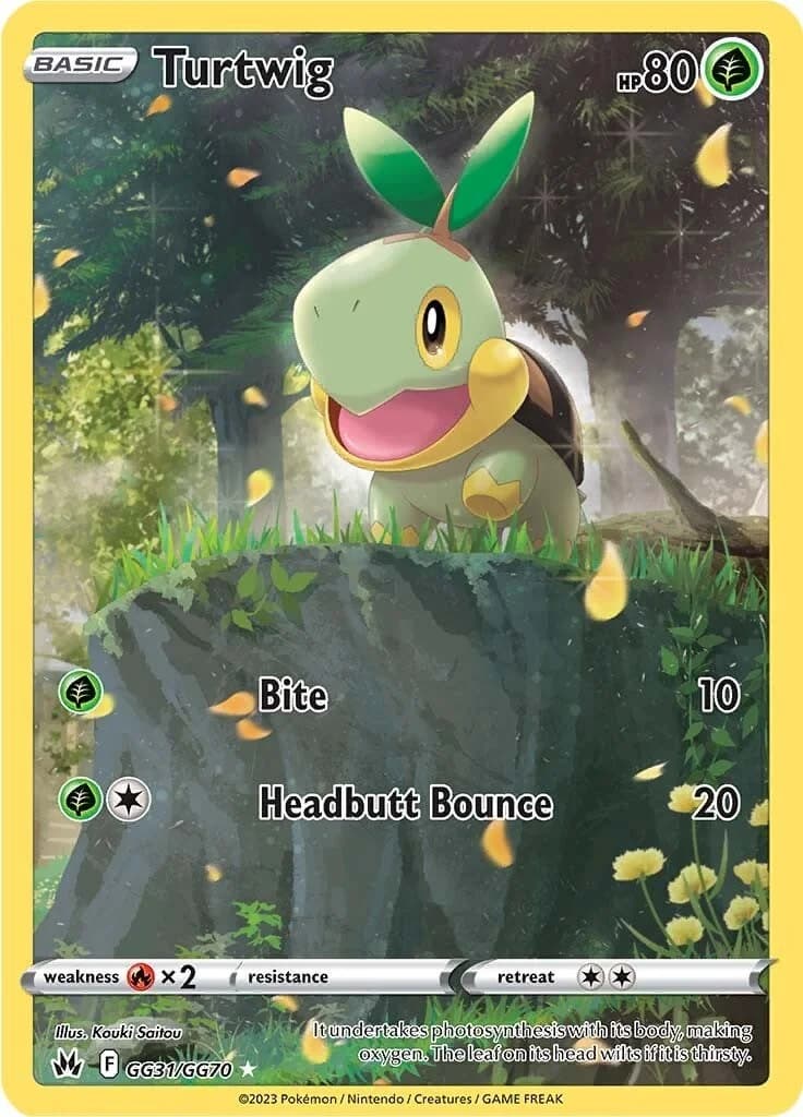Turtwig Crown Zenith GG31 Pokémon card