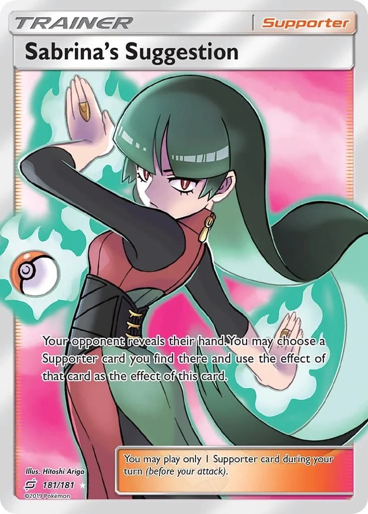 Sabrina's Suggestion Team Up 181 Pokémon card