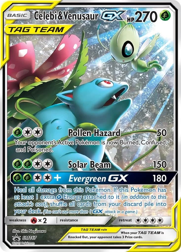 Celebi & Venusaur GX Promo SM167 Pokémon card