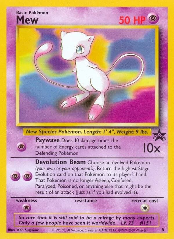 Mew Promo 8 Pokémon card