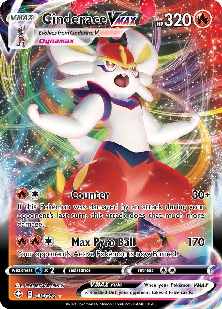 Cinderace VMAX Shining Fates 19 Pokémon card